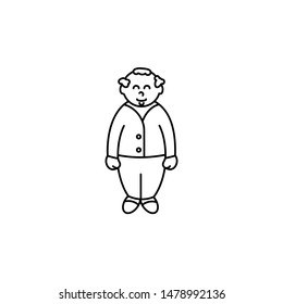 old man icon, illustration design template