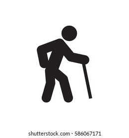 old man icon illustration isolated vector sign symbol