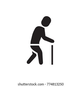 old man icon illustration isolated vector sign symbol