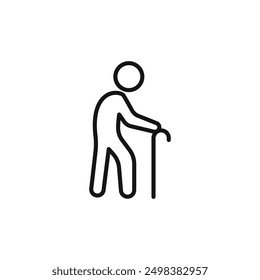 Old man icon isolated on white background