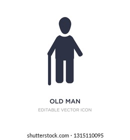 old man icon on white background. Simple element illustration from People concept. old man icon symbol design.