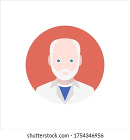 Old man icon on white background