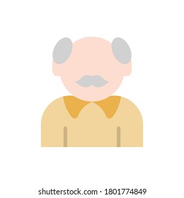 Old man icon. Simple color vector elements of nursing home icons for ui and ux, website or mobile application