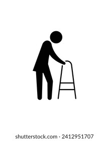 old man icon, vector best flat icon.