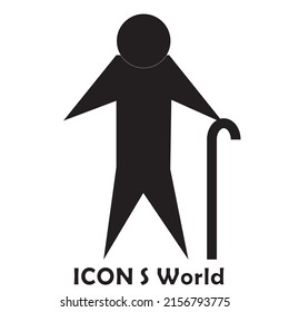 Old man icon. Vector illustration eps10.