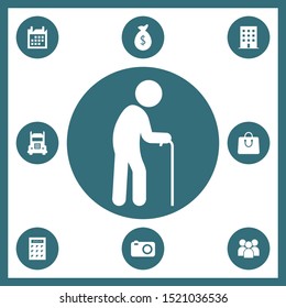 Old man icon for web and mobile
