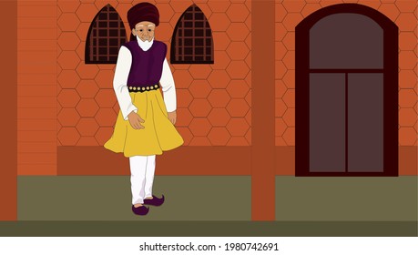 An old man - illustration