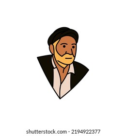 Old Man Illustration Creative Design 
