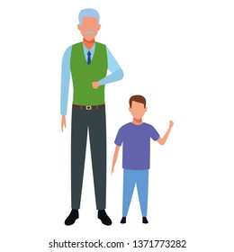 old man with kid