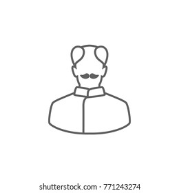 Old man line icon vector