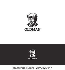 Old man logo design template