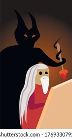 der alte Mann macht einen Deal mit dem Teufel