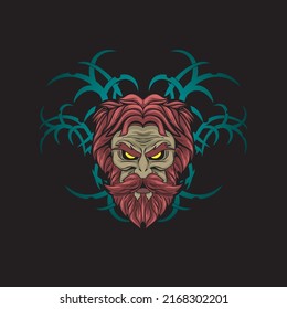 old man for mascot gamers logo