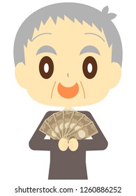 An old man with a lot of money