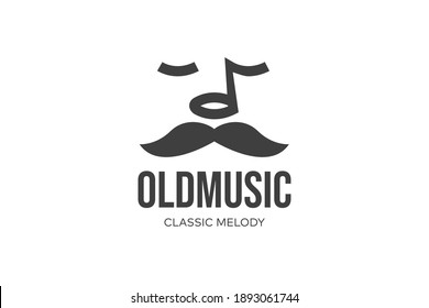Old Man Music Logo Design Template