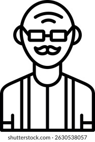 Old Man New Creative Icon Design Vektor