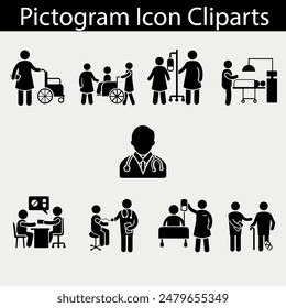 old man patient blind disable handicap pregnant woman children baby poor begger people in need priority icon symbol sign pictogram
