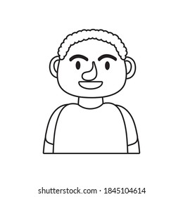 old man person character line style icon vector illustration design