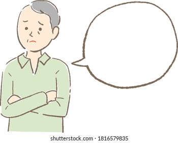 old man pose vector illustration