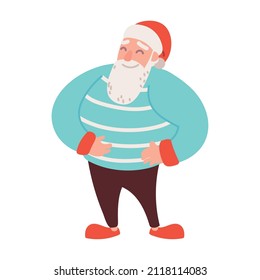old man with santa hat icon