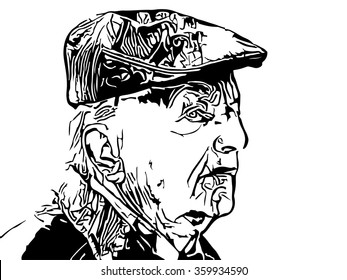 Old man silhouette