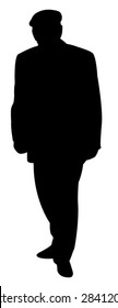 an old man silhouette vector