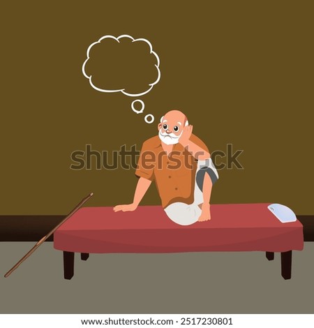 Similar – Image, Stock Photo Man, quietly amused