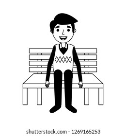 old man sitting on bench