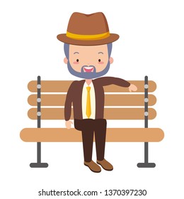 old man sitting on bench