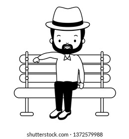 old man sitting on bench