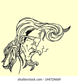     old man smoking
