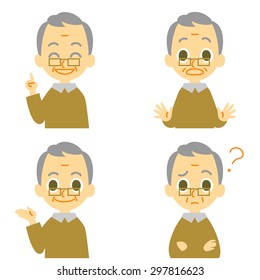 Old Man, Speaking,surprised,confused