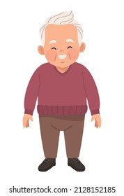 old man standing avatar character