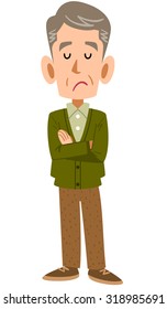 Old man suffering