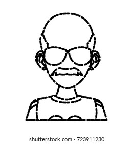 old man with sunglasses cartoon