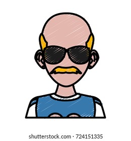 old man with sunglasses cartoon