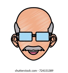 old man with sunglasses cartoon