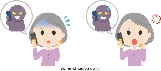 An old man talking on the phone.