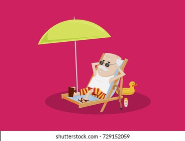 Old Man In Vacation