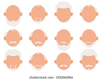 Old man vector design illustration isolated on white background