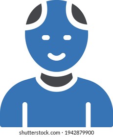 old man vector glyph colour icon
