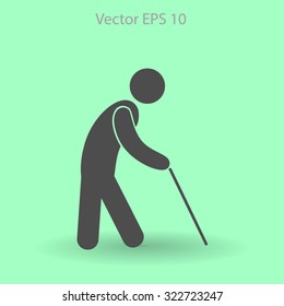 old man vector icon