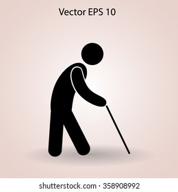 old man vector icon