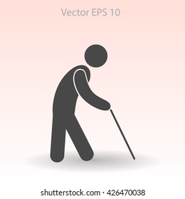 old man vector icon