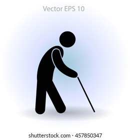 old man vector icon