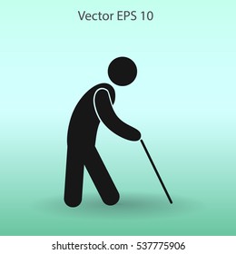 old man vector icon