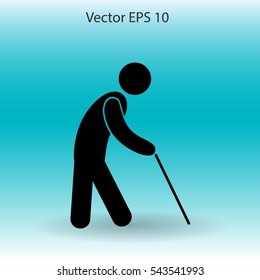 old man vector icon