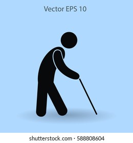 Old Man Vector Icon