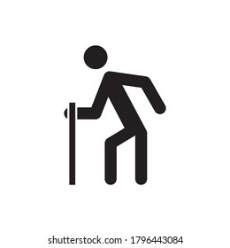 old man vector icon logo design