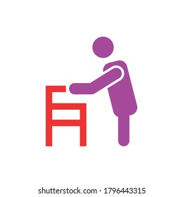 diseño del logotipo del icono del vector del viejo hombre